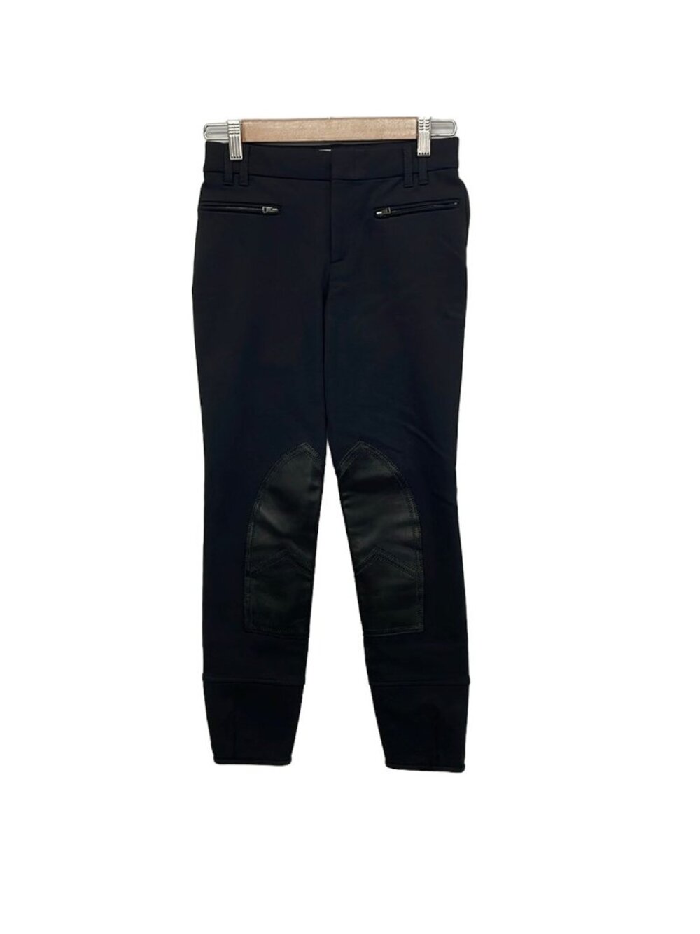 Gucci Pants 36 S Black Full Length Leather Equestrian